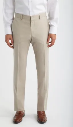 BOSS Genius Slim Fit Wool Blend M&eacute;lange Dress Pants in Open Beige at Nordstrom, Size 38