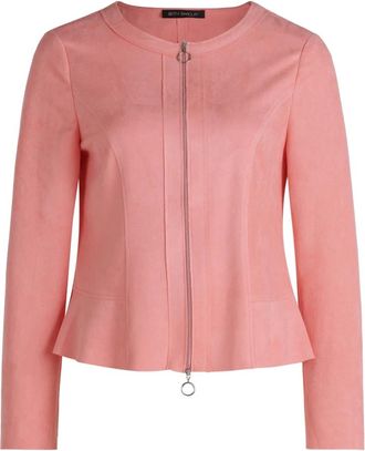 Betty Barclay Jassen, Dames, Roze, XL, Leer, Blazerjas met Rits