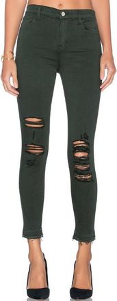 J Brand Alana High Rise Crop Jeans in Demented Evergreen Size 28/71