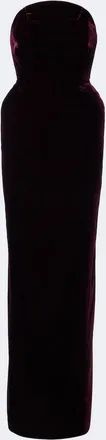 MUGLER Velvet bustier gown