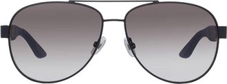 Ferragamo Grey Gradient Pilot Mens Sunglasses SF275SN 002 62