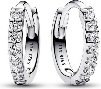 Pandora Sparkling Huggie Hoop Earrings