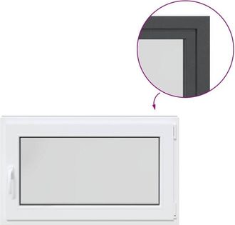 vidaXL Ventana De S&oacute;tano risor 100x70 Cm Oscilobatiente Din Derecha Antracita Vidaxl