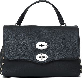 Zanellato Structured Pebbled Leather Dual Closure Shoulder Bag
