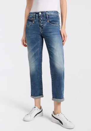 Herrlicher Boyfriend-Jeans HERRLICHER Shyra Tap Denim, Damen, Gr. 33, N-Gr, blau (blau jay), Denim/Jeans, Obermaterial: 98% Baumwolle, 2% Elasthan, 7/8-L&auml;nge, Je