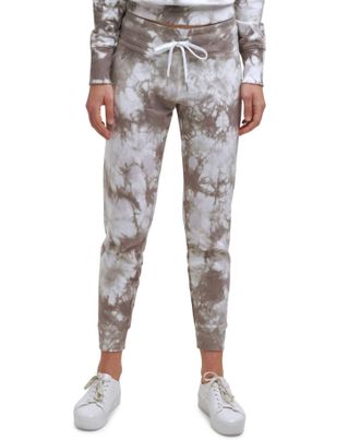 Calvin Klein Performance Tie Dye Jogger Pants In Beige