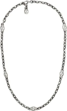 Gucci Accessoires, Dames, Grijs, ONE Size, Verstrengelde Ketting