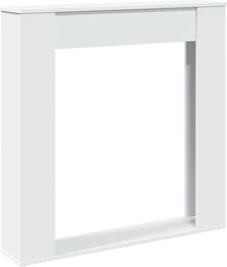 vidaXL Vidaxl - Borde de chimenea madera de ingeniería blanco 100x20x100 cm