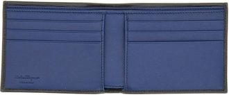 Ferragamo Hammered Calf Leather Wallet - Black