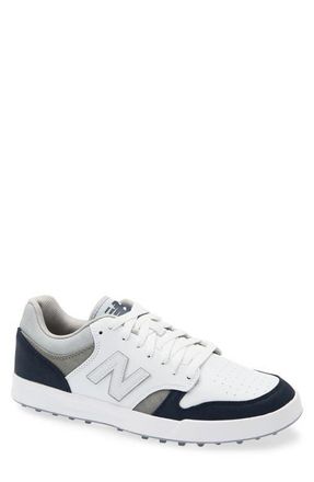 New Balance 480 Golf SL Waterproof Spikeless Golf Shoe in White /Navy at Nordstrom, Size 10.5