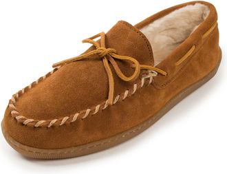 Minnetonka Mens Pile Lined Hardsole 3902W Mocassins, Brown (Brown), 10 UK