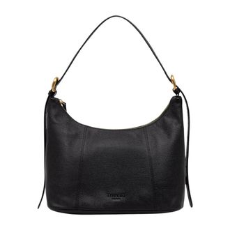 Twinset Tassen, Dames, Zwart, ONE Size, Leer, Verstelbare Leren Hobotas