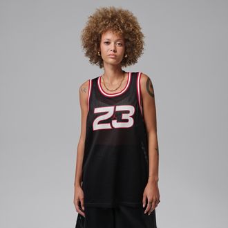 Nike Jordan Womens Jordan Brooklyn Jersey in Black | IF1366-010
