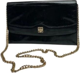 Givenchy Pre-owned Clutch - Dames - Vintage Clutch - Zwart - ONE Size - Leer - Vintage