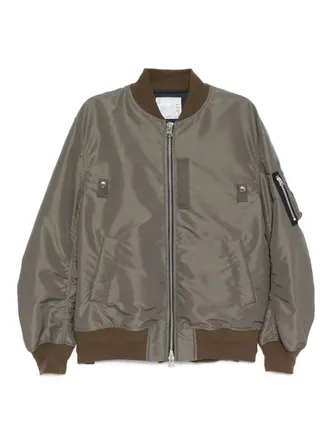 sacai twill bomber jacket - Green