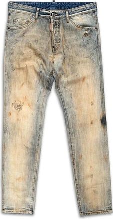 Dsquared2 Straight Jeans - Heren - Regular Fit Jeans - Blauw - XL - Katoen - Jeans