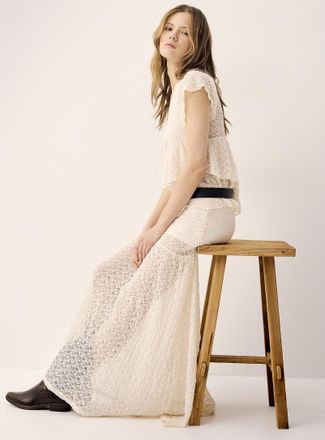 Twik Womens Lace maxi skort
