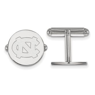 Diamond2Deal Sterling Silver Rhodium-plated North Carolina N-C Cuff Links