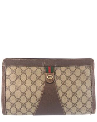 Gucci Vintage Gg Supreme Clutch (Authentic Pre-Loved)