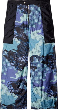 Off-white Samurai camouflage cargo trousers - men - Polyamide/ECONYL - 50 - Blue