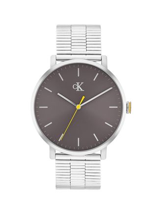 Calvin Klein Mens Slim Case Link Bracelet Watch - Silver - OS