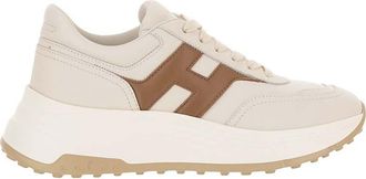 Hogan Beige Color Block Hi-Fi Sneakers
