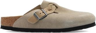 Birkenstock Boston Gevlochten Sandalen - Dames - Slip ons - Beige - 41 EU - Su&egrave;de - Schoenen
