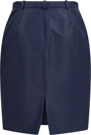 Gucci Womens Skirt Silk Faille Ink