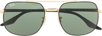Ray-Ban aviator-frame sunglasses - unisex - Metal/Acetate - 56 - Black
