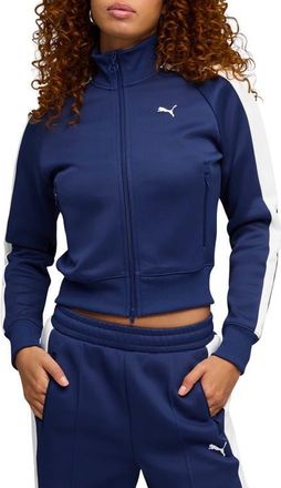 Puma T7 Always On Crop Track Jacket in Blue Jewel at Nordstrom, Size X-Small