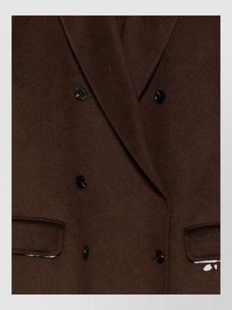 Palt&ograve; wool felted double-breasted coat
