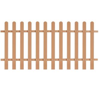 Berkfield Home Picket Fence WPC 200x100 cm in Brown