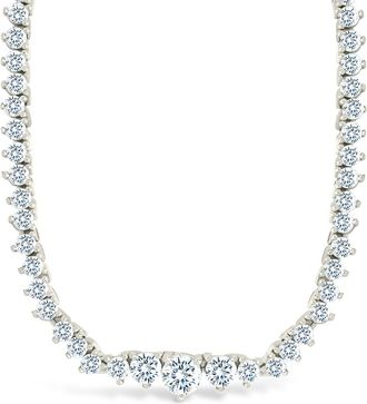 Sterling Forever Tatum Adjustable CZ Tennis Necklace