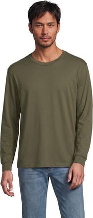 Lands End Super-T Long Sleeve T-Shirt in River Stone Green at Nordstrom, Size Xx-Large
