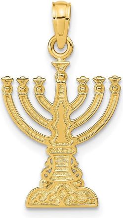 Diamond2Deal 14k Yellow Gold Menorah Pendant