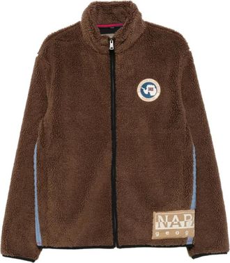 Napapijri Zip Fleece Sweatshirt - Heren - Jassen - Bruin - S - Jassen