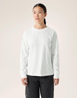 Arc'teryx Kragg Cotton Bird Top Womens White Long Sleeve Crew Neck GBO2657