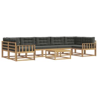 vidaXL Conjunto De Sof&aacute;s De Exterior 6 Pcs Blanco Y Antracita Vidaxl