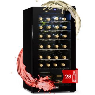 Klarstein Klarstein Shiraz 28 Uno - Frigorifero per vini, 74 l, 28 bottiglie, pannello di controllo touch, 5-18&deg;C