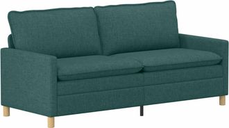 vidaXL Sof&aacute; 3 Plaza Verde Oscuro 196 X 81 X 87,5 Cm Tela Vidaxl