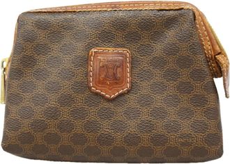 Celine Brown Pvc Pouch (Pre-Owned)