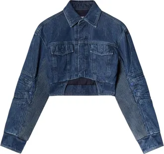 Off-white Womens Cropped Denim Jacket