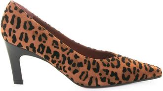 Roberto Festa Milano Pumps met Luipaardprint en Puntneus - Dames - Pumps - Bruin - 38 1/2 EU - Schoenen