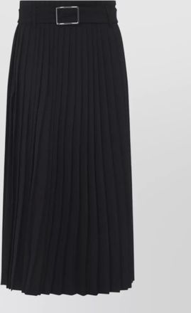 Sportmax wool low-rise pleated midi skirt