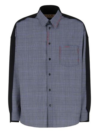 Marni check-patterned long-sleeve shirt - Grey