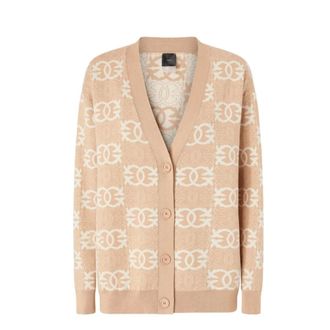 Pinko Love Birds Jacquard Cardigan Jumper
