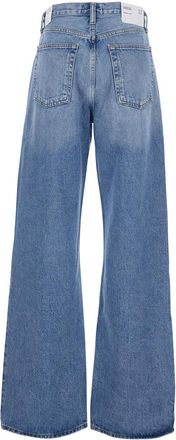 A Gold E Womens Loose Jeans Light Blue Cotton