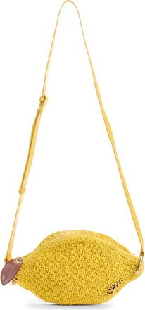 Chlo&eacute; Tropicus Knit Shoulder Bag in Radiant Yellow at Nordstrom