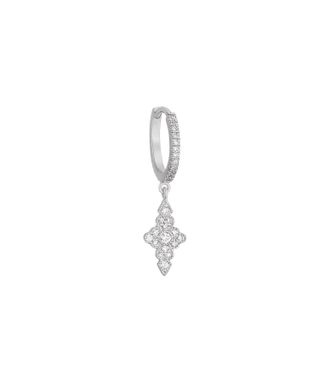 Stone Paris Mini Créole Jade Diamants Or Blanc (vendue à lunité)