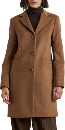 Lauren Ralph Lauren Longline Wool Blend Coat in New Vicuna at Nordstrom, Size 16
